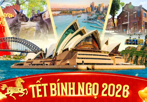 DU LỊCH ÚC : MONO SYDNEY 5N4Đ FREEDAY TẾT 2026 (JQ)